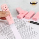 5pack Sliding Retractable Pink Erasers     Large  Soft For School  Office  Art