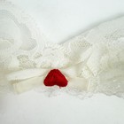Vtg Fredericks Of Hollywood Red Heart Mesh Garter Belt White Lace Romantic 90s