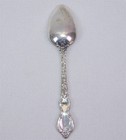 Antique International Sterling Silver Du Barry Demitasse Spoon 4 25  17 3g