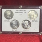 Silver Set 1965 Canada Pl 4 Varieties  Pointed   Blunt 5  Large Small Bead Coins