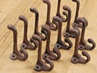 15 Cast Iron Rustic School Style Coat Hooks Hat Hook Hall Tree Restoration Wall
