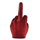 Middle Finger Hood Ornament For Flat Hoods 6-5 16    Tall  3 Stud Up 72054-red