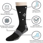 Columbia Men s 4 Pack Moisture Control Crew Socks Shoe Size 13-15 - Multicolor