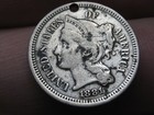 1881 Three 3 Cent Nickel 3cn- Vf xf Details