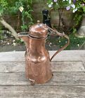 Antique Copper Water Pitcher Jug Coffee Pot On Three Legs Turkish Middle Eastern