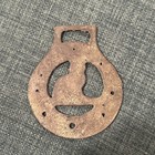 Vintage Horse Brass Medallion Sitting Cat Harness Decoration 