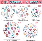 10 Pcs Bowl Covers Reusable In 5 Size Stretch Cloth Fabric Elastic Food