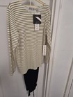 Vintage Chaus Sport 2 Pc Set Nwt Velvet Stirrup Pants Striped Top Medium Cozy 90