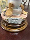 Disney Donald Duck Reading Comic Capodimonte Figurine Made In Italy 