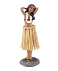 Hawaiian Hula Girl Bobbleheads For Dashboard Decor - Medium Size  6 3  High