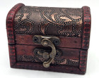 Mini Latching Jewelry Trinket Box Storage Box Case Retro Vintage Wood