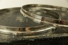 Vintage Leedy 15  Nickel Over Brass Snare Hoops  pair 