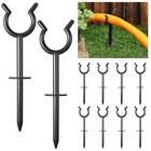 Pcs 3 4   Garden Hose Holder Brackets Garden Guide Holder Decorative 10 Black