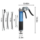 Grease Gun Pistol Grip 7000psi Professional Heavy Duty 27  Flex Hose Manual 14oz