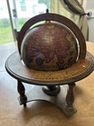 Vintage Old World Globe Zodiac Signs Wooden Desk Top World W stand Made In Italy