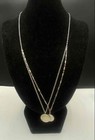 Sterling Silver 925 Jewelry Set 18  Necklace 7  Bracelet Filigree Pin 14 6g