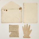 1850s Antique Victorian Hairwork Valentine Sarah J Clark Chaplin Ct Love