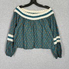 Luna Moon Skirt Set Outfit Medium Teal Tiered Crochet Maxi Cottage Prairie Boho
