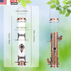 Metal Wild Bird Feeder  Squirrel Proof  Hanging 6 Port Tube Finch Feeder For Att
