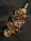 Vintage 1960 s Mcm Large Cluster Of Yellow Gold  Amber Lucite Acrylic Grapes