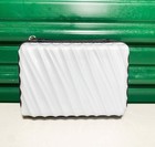 Tumi For Delta Silver Gray Hard Shell Cosmetic Toiletries Small Zip Travel Case