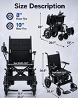 10   Large Rear-wheel Drive Power Wheelchair  330 Lb Weight Capacity 500w Motor