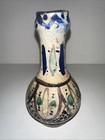 Vintage Turkish Ceramic Bud Vase 5    Hand Painted Floral Pottery Kutahya Style