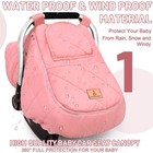 Winter Baby Car Seat Cover  Waterproof Winter Infant Carseat Canopy For Girls   