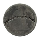 1872 Liberty Seated Silver Dime  love Token  - C s - Asbury Park - Nj - Ec 9443