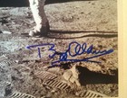Nasa Apollo 11 Astronaut Buzz Aldrin Signed Photograph On The Moon With Flag