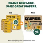 Dyper Baby Wipes Unscented  720 Count    60 Count  pack Of 12   White 