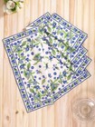 April Cornell Blueberry Garden 100  Cotton Napkin Set Of 4 Blue White Green