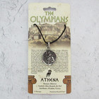 Athena Olympian Pendant New Greek Roman Coin Pewter Amulet W  Cord Minerva 