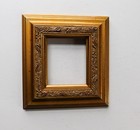 P19 Vintage Wood Gold Gilt Picture Frame Ornate Leafy Floral Holds 4-1 8 X 3-5 8