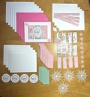 Stampin    Up   Love Christmas Card Kit Set Of 5  Embossed  Die Cuts  Dsp  Snow