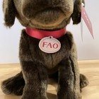 Fao Schwarz Chocolate Labrador Retriever Dog Plush W Tags 11 5    H X 19    L 2015