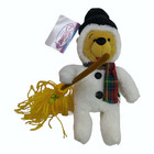 Disney Snowman Winnie The Pooh Beanie Bean Bag Plush Retired All Tags Near Mint
