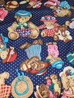 Hi Fashion Teddy Bears Dressed Up Cute Outfits Cotton Fabric Remnant 19 x44 wide