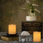3   4inch Flameless Led Candles With Timer Battery Operated Flickering Votive   
