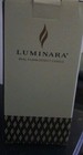 New 9in Luminara Real Flame Effect Candle Pillar  Remote Battery Operated 