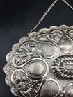 Turkish Floral Repose Wedding Wall Mirror 900 Coin Silver Edges Tavas Scallop