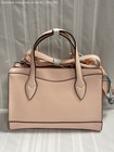 London Fog Peach Faux Leather Satchel Crossbody Bag With Scarf