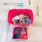 Kids Girls Nice Quality Jewelry Lot Necklaces Bracelets In Case Dress Up