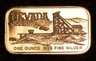 Nevada Silvertowne Gold Mining 1oz 999 Fine Silver Bar C5493