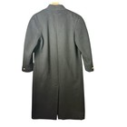 Vintage Braefair  Full Length Black Cashmere Blend Trench Coat Union Made Womens