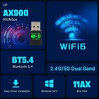 Usb Wifi-6 900mbps 2 In 1 Dongle 2 4g 5ghz Dual Band   Bt 5 4 Win10 11 