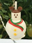 Disney Parks Mickey Mouse Ear Hat Snowman Sipper Cup Holiday Ornament Nwt