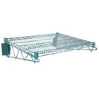 24  X 24  Wall Mount Green Epoxy Wire Shelf Rack Commercial Restaurant Pot Nsf