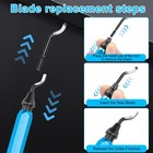 Deburring Tool Set Metal Handle Deburrer   10pcs Bs1010 Hss Burr Removal Blades