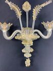 Large Two-light Murano Glass Wall Sconce Venice